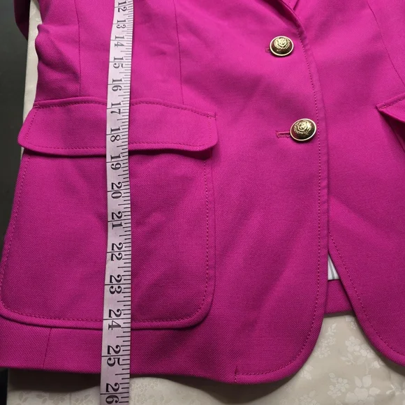 J. Crew Rhodes Blazer in Italian Wool Pink Gold Button Size 14 - Picture 9 of 12